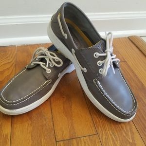 Gray Leather Sperry Top Siders / Size 9